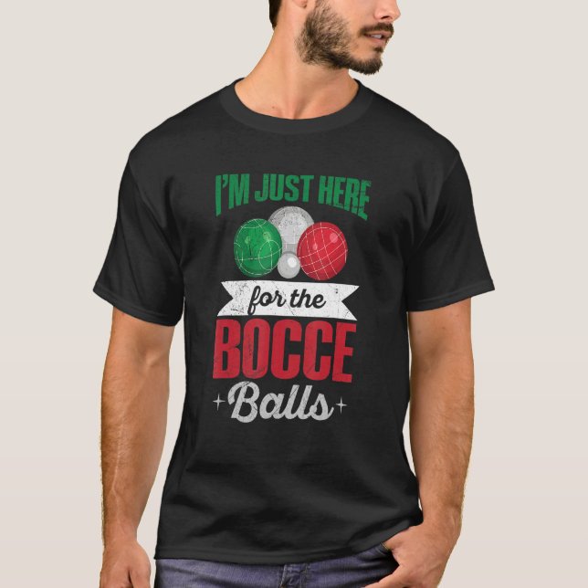 Boules Bocce-Ball-Angebot für einen italienischen  T-Shirt (Vorderseite)