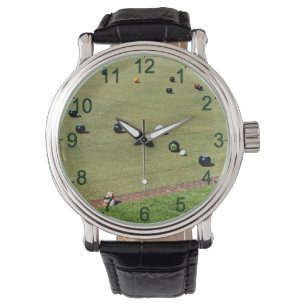 Boules De Pelouse L'Apportent, Montre Mens En Cuir
