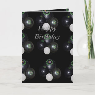 Boules de pelouse noire, Bonne carte d'anniversair