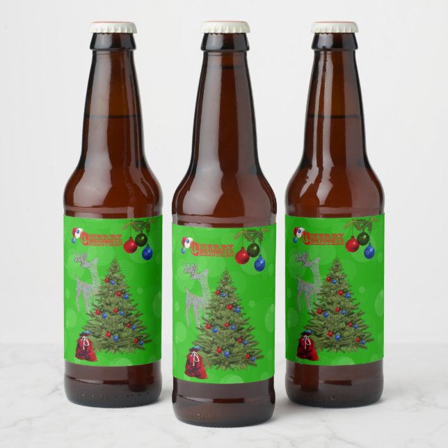 Boules de pelouse sapin de Noël, Étiquette de bout (Bouteilles)