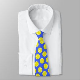 Boules de tennis raquette sport cravate jaune et b