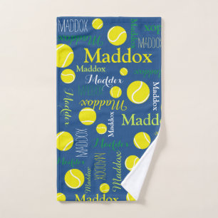 Boules de tennis sport jaune, vert, bleu coutume