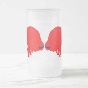 Boules rouges Gelées 16 oz de verre givré Mug