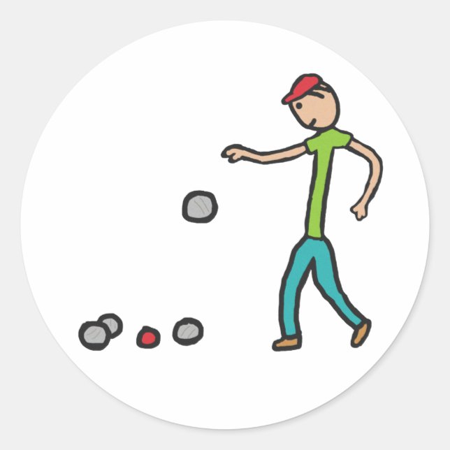 Boules Runder Aufkleber (Vorderseite)