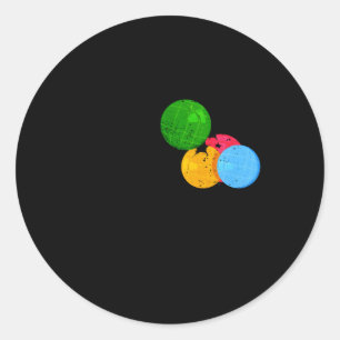 Boules Sprichwort für Petanque und Bocce-Preisträg Runder Aufkleber