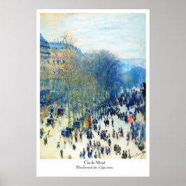 Boulevard des Capucines Claude Monet Kunst, Dichtu Poster