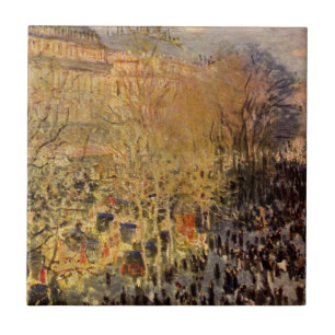 Boulevard des Capucines von Claude Monet, Fine Art Fliese