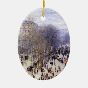 Boulevard des Capucines von Claude Monet, Fine Art Keramik Ornament