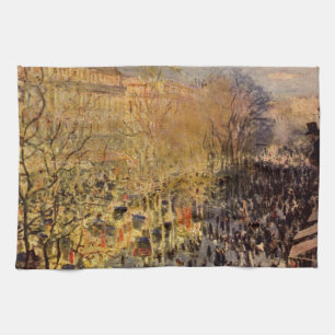 Boulevard des Capucines von Claude Monet Handtuch
