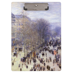 Boulevard des Capucines von Claude Monet Klemmbrett