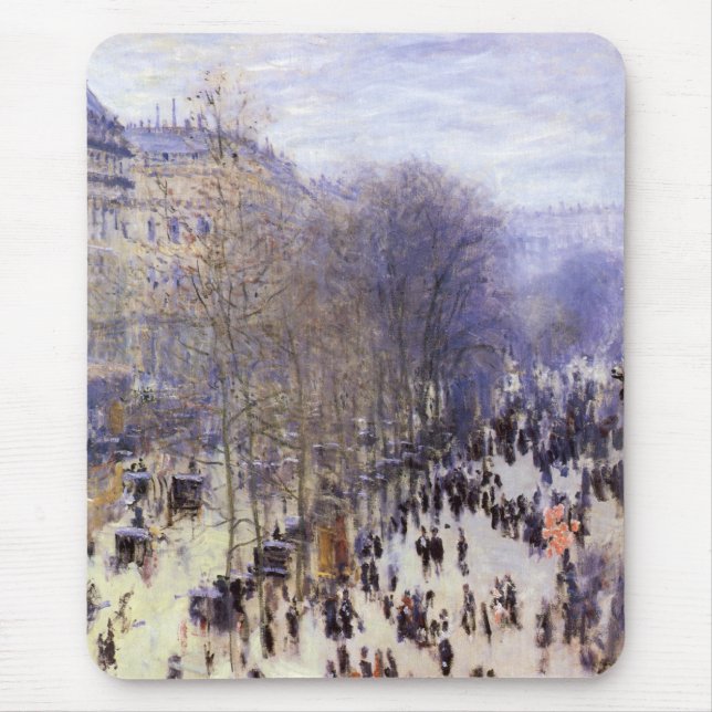 Boulevard des Capucines von Claude Monet Mousepad (Vorne)