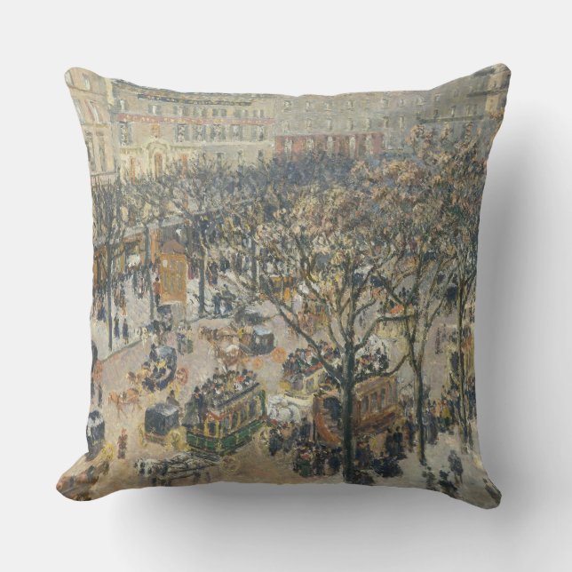 Boulevard-DES Italiens, Morgen, Sonnenlicht, 1897 Kissen (Vorderseite)