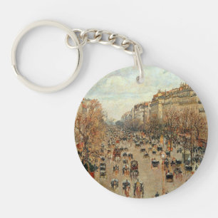 Boulevard Montmartre-Eremitage Camille Pissarro Schlüsselanhänger