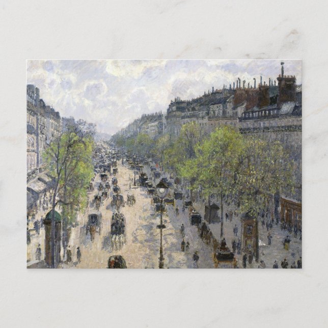Boulevard Montmartre Spring Paris Camille Pissarro Postkarte (Vorderseite)