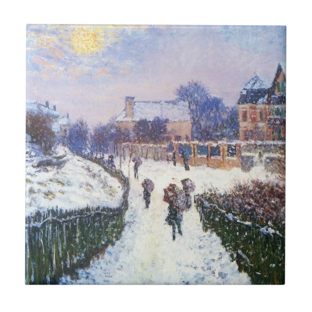Boulevard Saint Denis Argenteuil von Claude Monet Fliese (Vorderseite)
