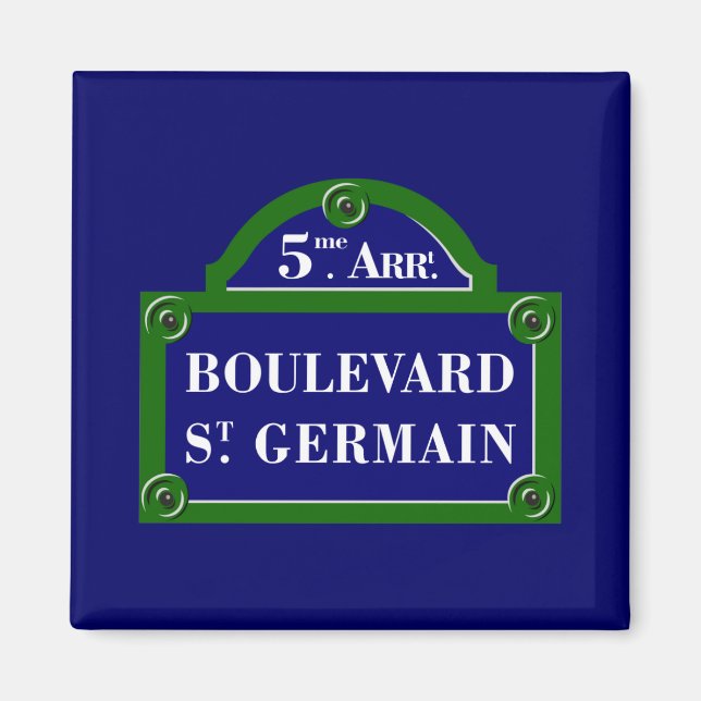Boulevard Saint-Germain, Paris Street Sign Magnet (Vorne)