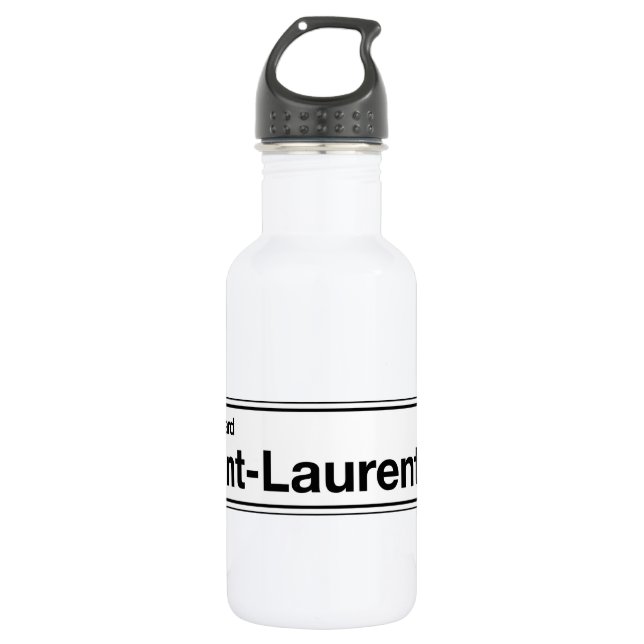 Boulevard Saint Laurent, Montreal-Straßenschild Edelstahlflasche (Vorderseite)