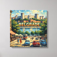 Boulevard-Szene Belgrader Festung Leinwand