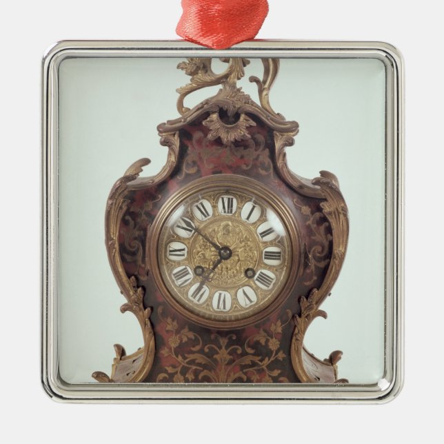 Boulleklammeruhr durch A.Brocot Delettrez Silbernes Ornament (Vorne)