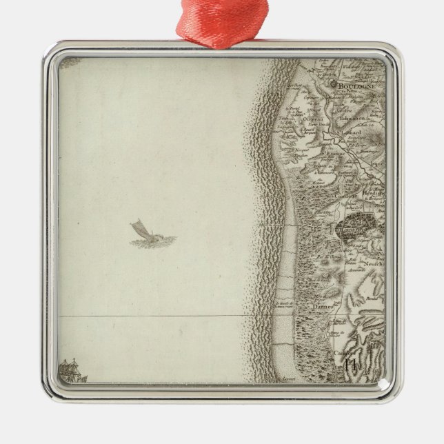 Boulogne Silbernes Ornament (Vorne)