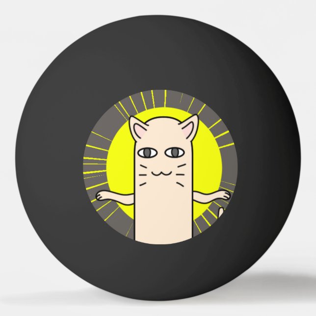 bouman74 cute cat tischtennisball (Vorderseite)