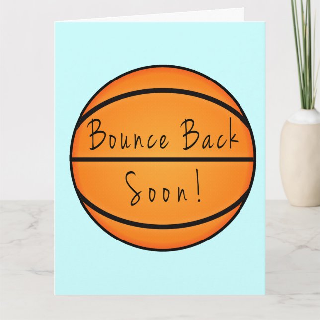Bounce Back Soon Basketball Karte (Vorderseite)