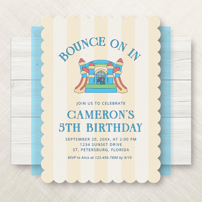 Bounce Castle House Invitation Anniversaire (Créateur téléchargé)