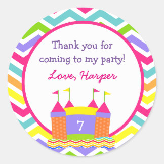 Bounce House Anniversaire Fête Favoriser Stickers