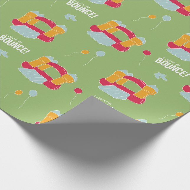 Bounce House Birthday Party Design Geschenkpapier (Ecke)