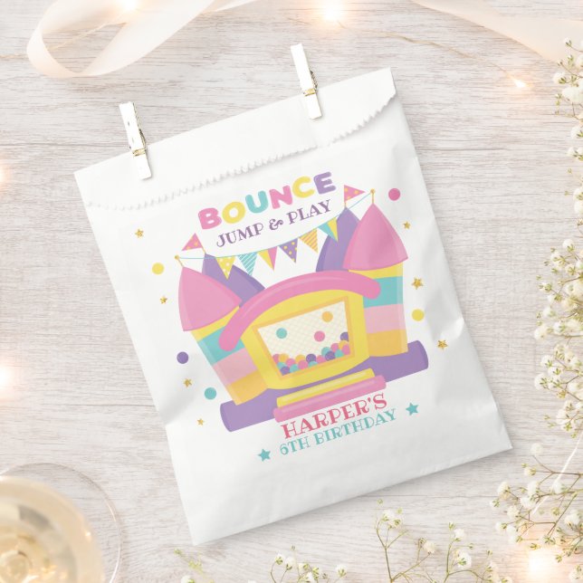 Bounce House Birthday Party Geschenktütchen (Ausgeschnitten)