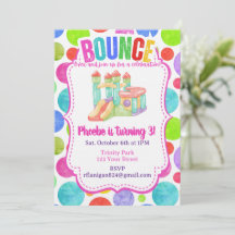Bounce House Colorful Rainbow Birthday Party 