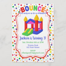 Bounce House Colorful Rainbow Birthday Party 