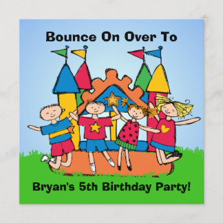 Bounce House Custom Birthday lädt Einladung