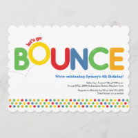 Bounce House Einladung zum Geburtstag Rot & Blau