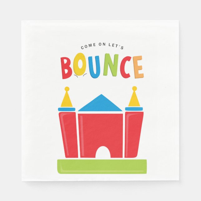 Bounce House GeburtstagsParty-Angebot Serviette (Vorderseite)