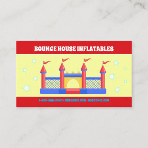 BOUNCE HOUSE INFLATABLES PARTY AUTO TRUCK BUSINESS VISITENKARTE