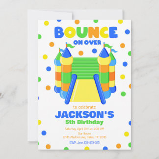 Bounce House Jump Birthday Party Einladung