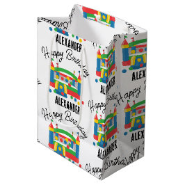 Bounce House Jumping Castle Ball Kids Name Mittlere Geschenktüte