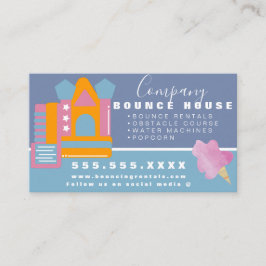 Bounce House Logo Party Vermietungen Cotton Candy Visitenkarte