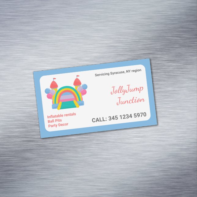 Bounce House Magnetische Visitenkarte (Beispiel)