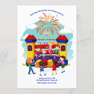 Bounce House Party Einladung