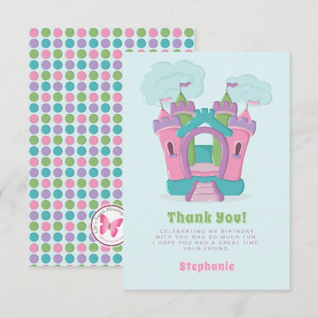 Bounce House Party Einladung (Vorne/Hinten)