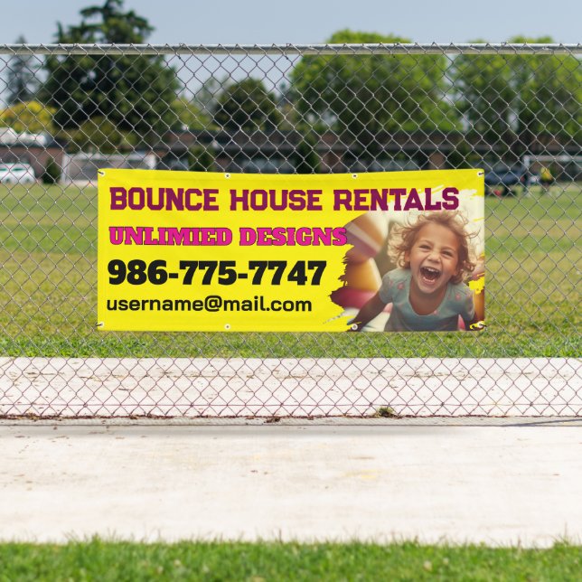 Bounce House Rentals Custom Banner (Insitu)