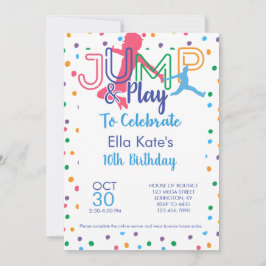 Bounce House Trampoline Jump Geburtstag Party Invi Einladung