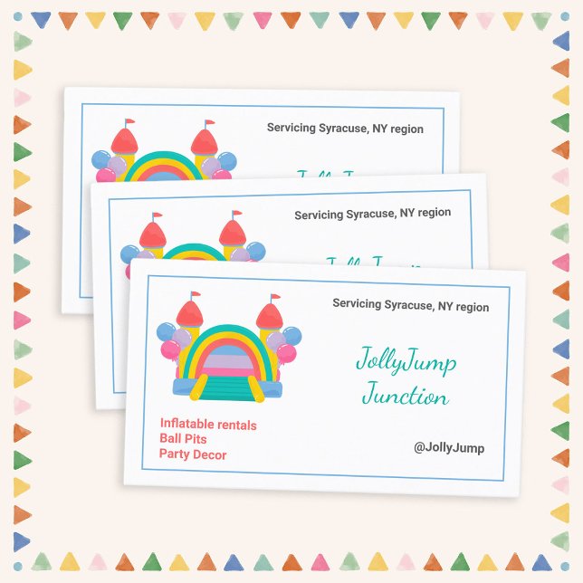 Bounce House Visitenkarte (Bounce House Business Cards)