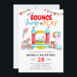 Bounce Jump Play Kids Trampolin Park Geburtstag Einladung<br><div class="desc">Einladung zum Geburtstag</div>