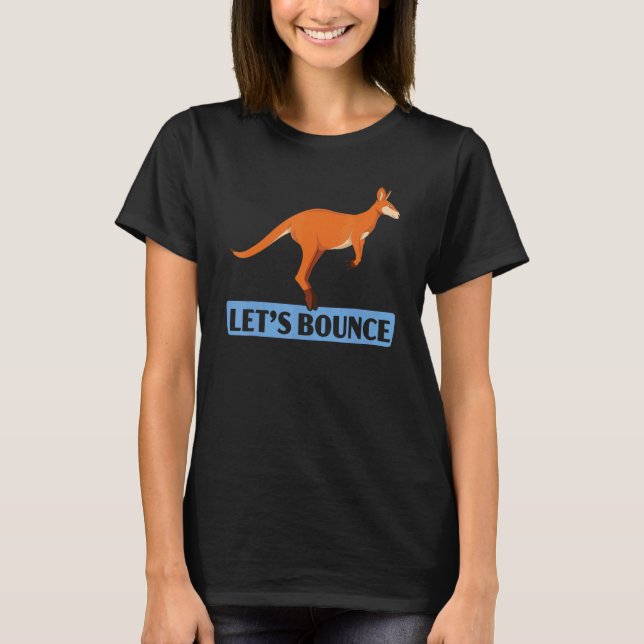 Bounce Kangaroo Wildlife Animal Australia 1 T-Shirt (Vorderseite)