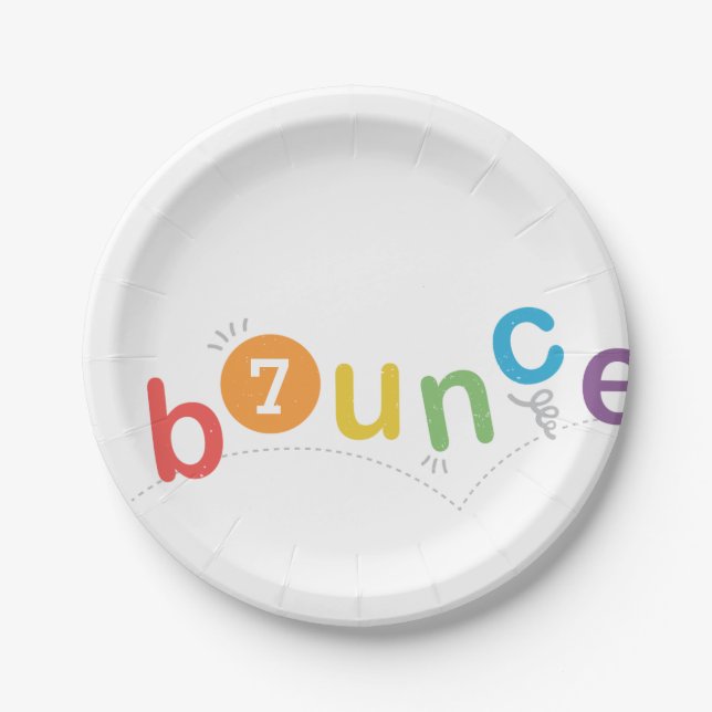 Bounce Kindergeburtstag Party Pappteller (Vorderseite)