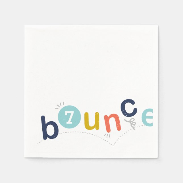 Bounce Kindergeburtstag Party Serviette (Vorderseite)