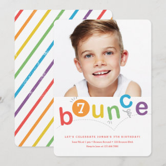 Bounce modernes Kindergeburtstag Party Einladung